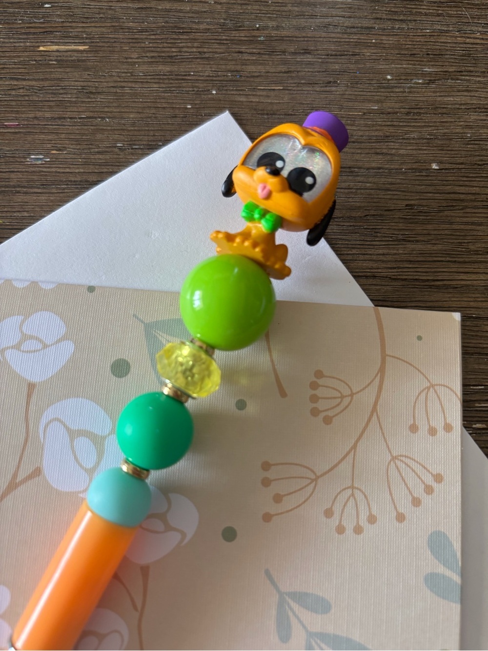 Disney Doorables: Mickey Mouse & Friends: Pluto Halloween handmade Bead Pen